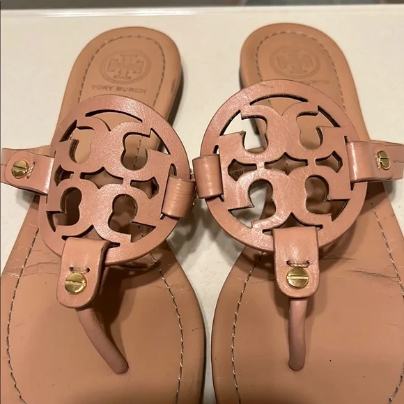 Tory Burch Blush Leather Sandals - Picture 2 of 3